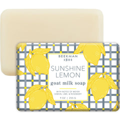 Beekman 1802 Jabon Barra Leche de Cabra Limón Soleado: aroma refrescante para la ducha