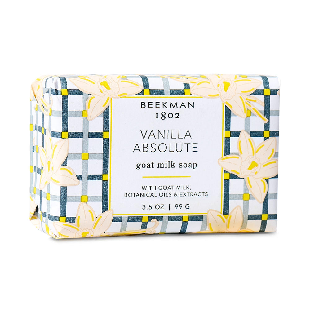 Beekman 1802 Jabón Cuerpo Leche de Cabra vainilla absoluta, barra suave para piel sensible.