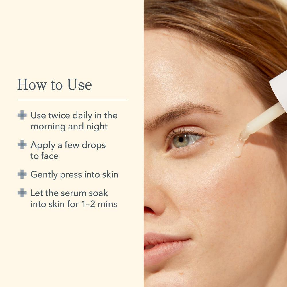 Beekman 1802 Milk Drops Serum sin fragancia, apto para piel sensible.