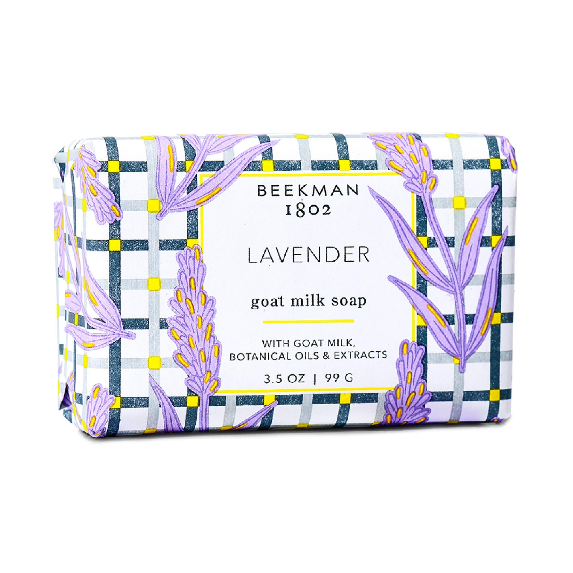 Beekman 1802 barra jabón leche de cabra lavanda, suave para piel sensible.