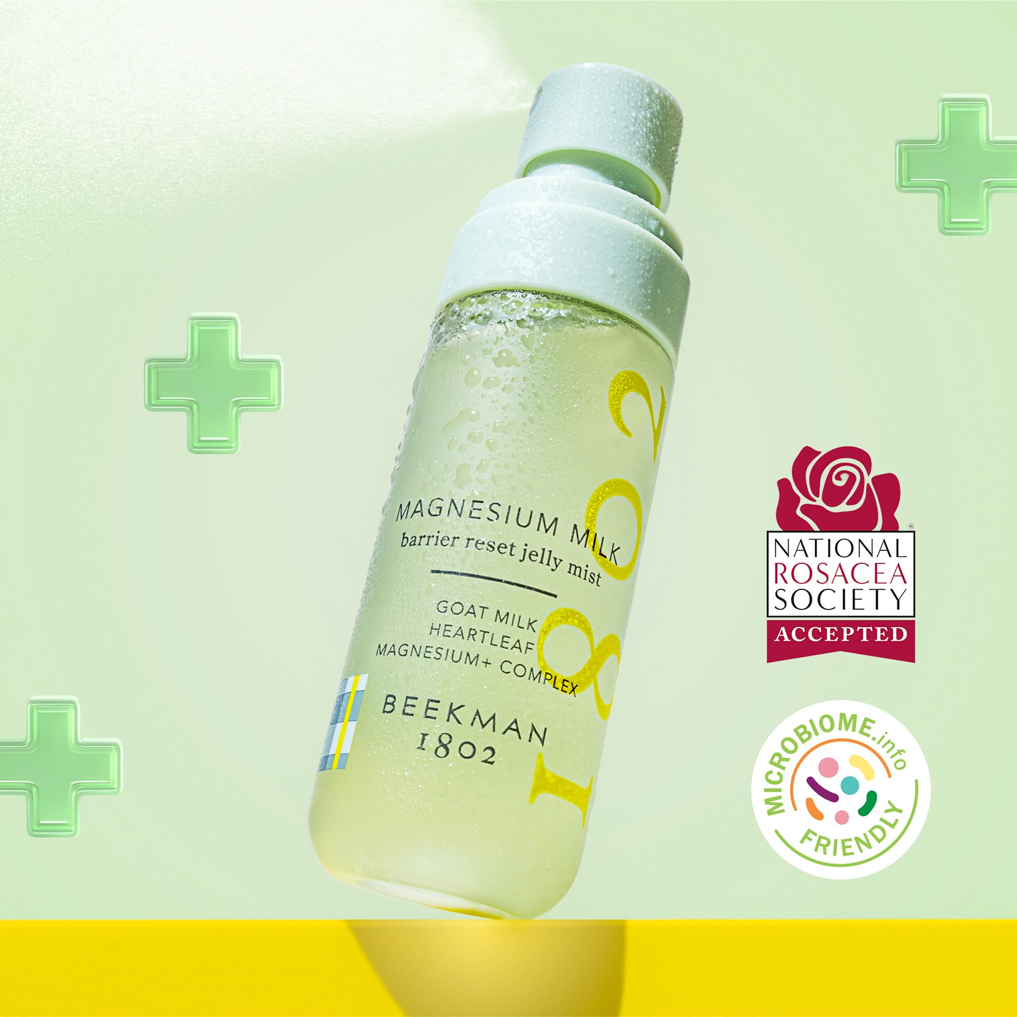 Beekman 1802 Magnesium Milk Barrier Reset Jelly Mist – ingrédients clés bénéfiques pour la peau