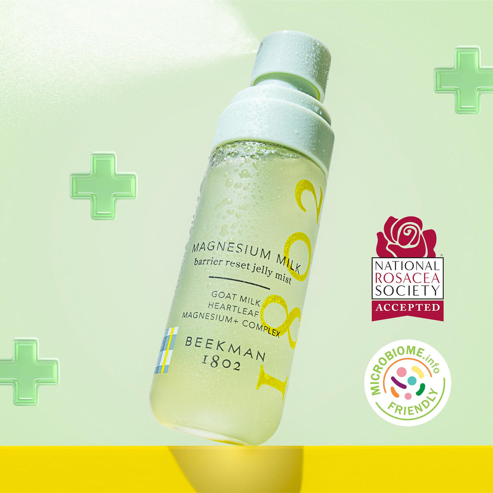 Beekman 1802 Magnesium Milk Barrier Reset Jelly Mist – ingrédients clés bénéfiques pour la peau
