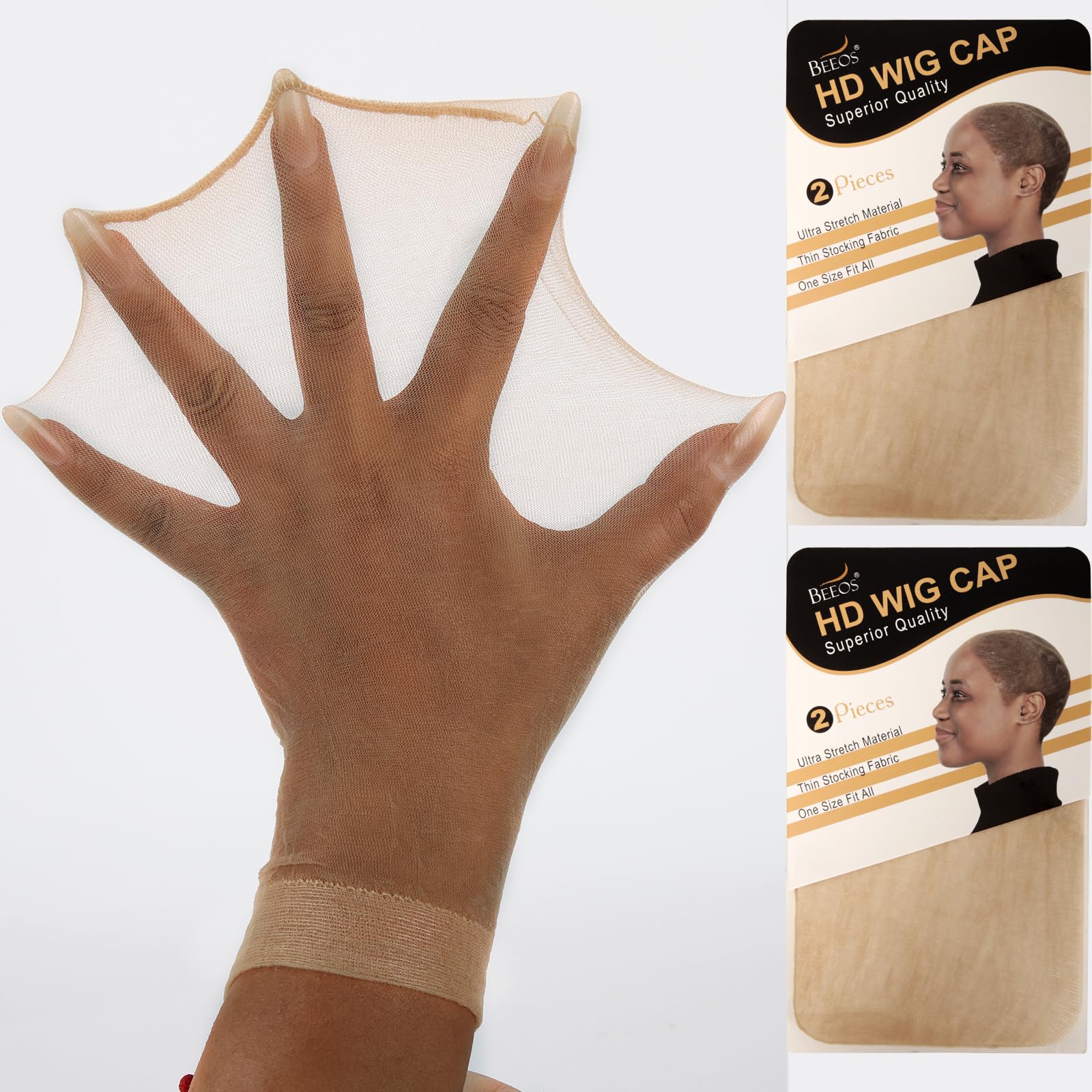 BEEOS capa-wig invisible-piel: acabado natural y discreto bajo la peluca.