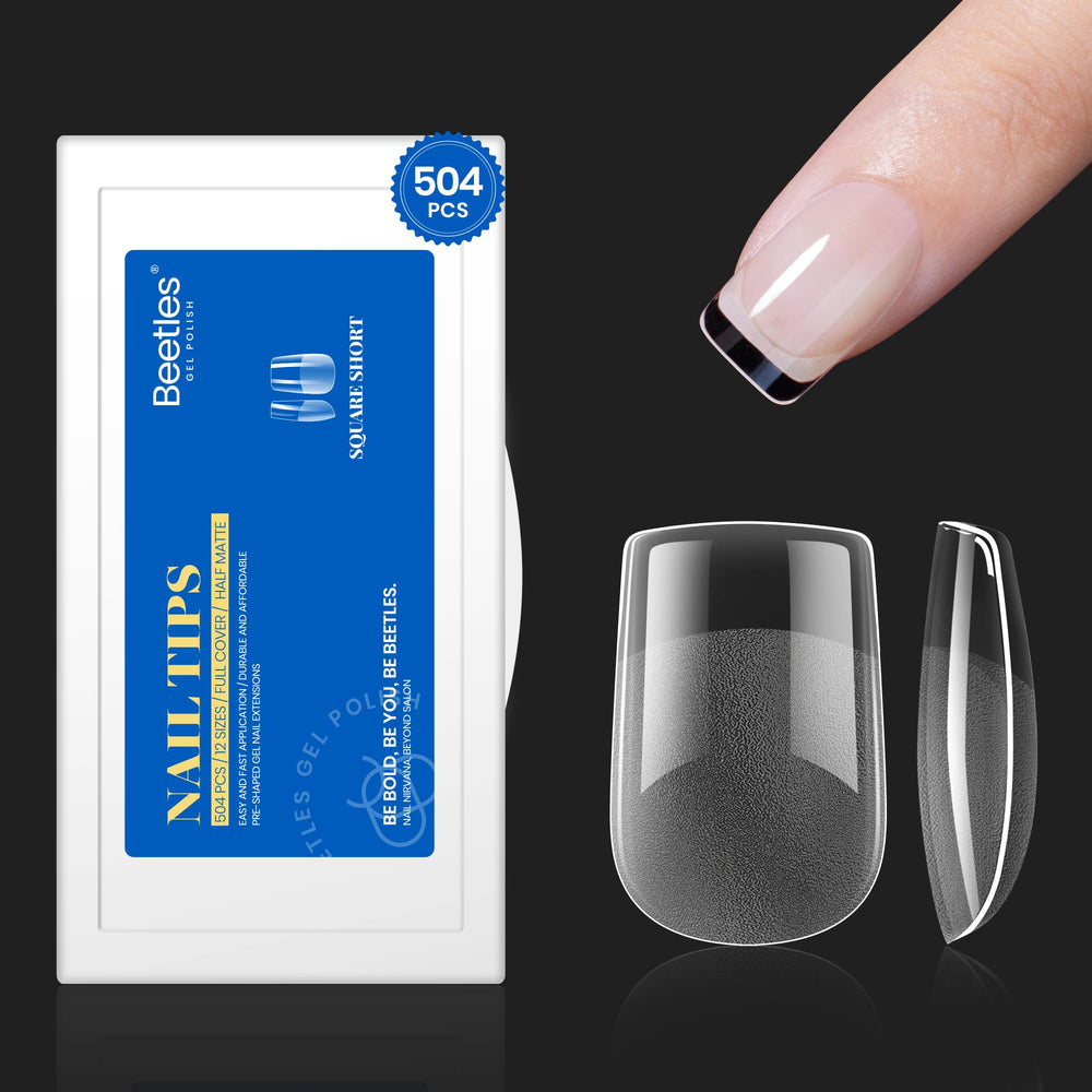 Beetles puntas XS cortas y cuadradas, 12 tallas para ajuste perfecto