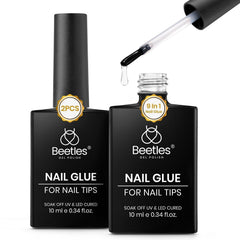 Beetles Gel Polish 9 en 1 pegamento para uñas con brocha para aplicación precisa