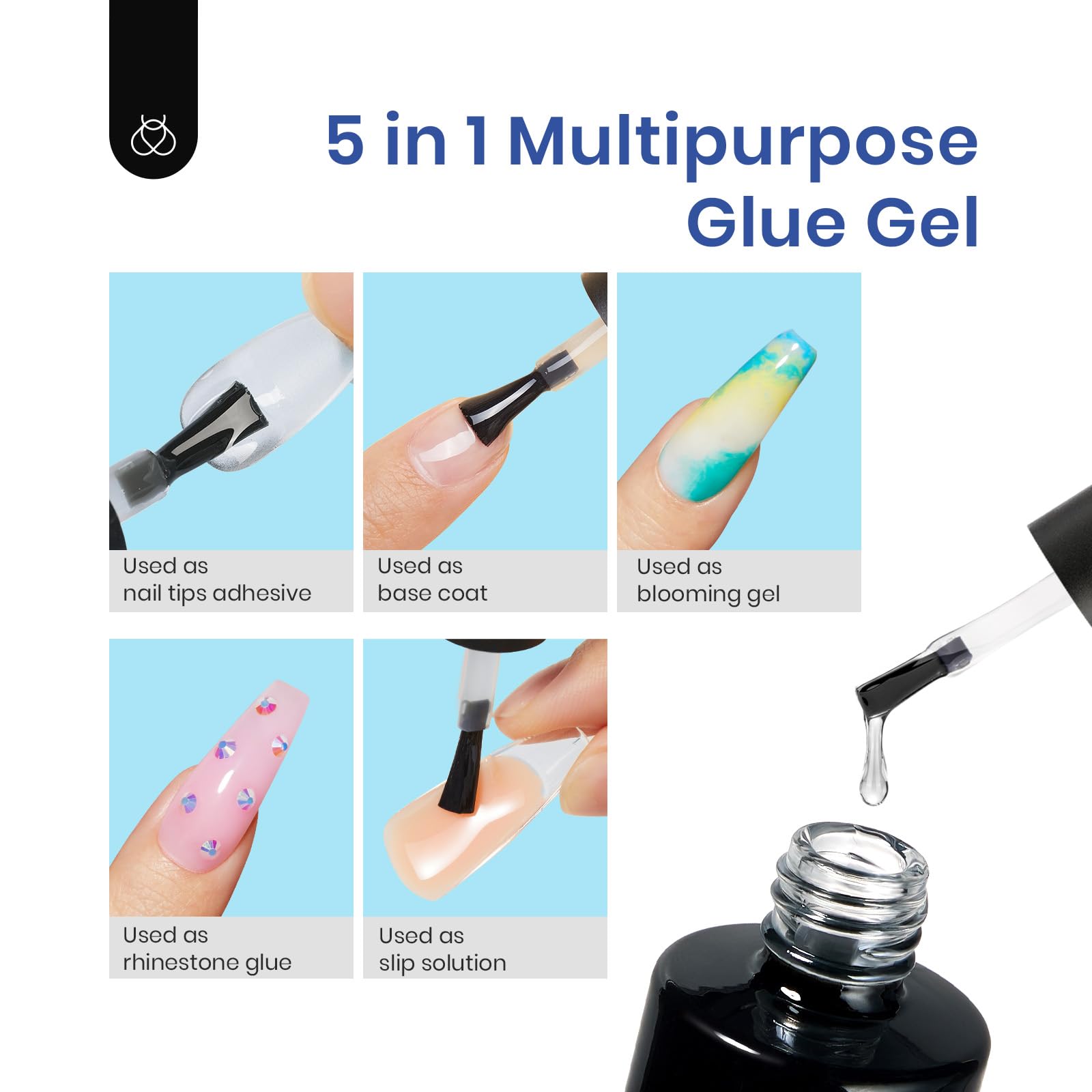 Beetles adhesivo gel 9 en 1 para adherir tips