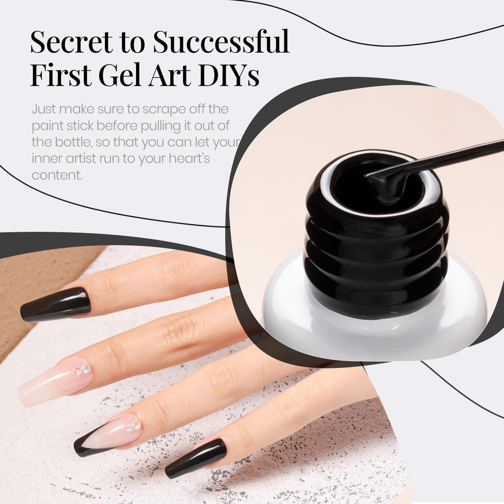 Beetles Arte delineado fino en uñas para estilo moderno.