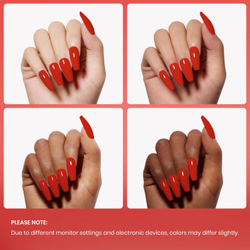 Beetles Arte uñas rojo gel, opción casera para un estilo sofisticado.