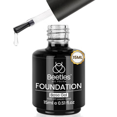Beetles Base Coat: bote de 15 ml listo para uñas naturales y artificiales.