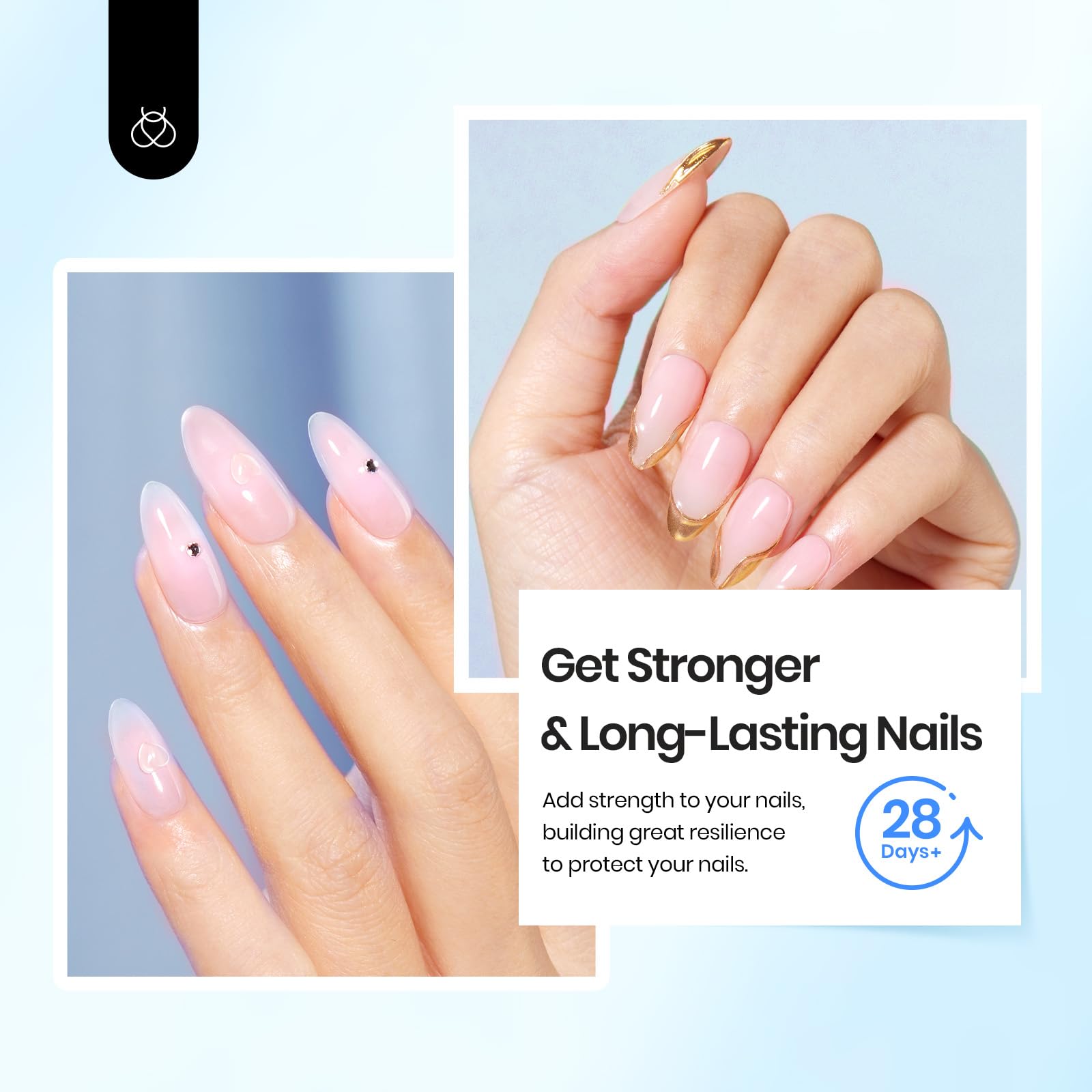 Beetles Base Coat compatible con todas las marcas de gel para mejor adherencia.