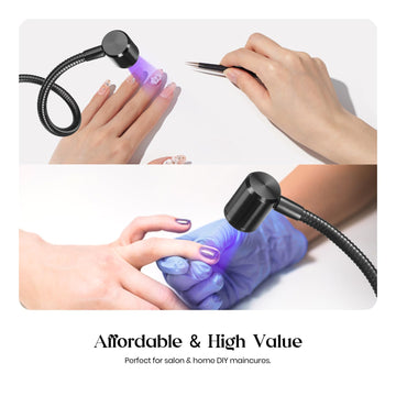 Beetles base ergonómica con clip, estabilidad durante el secado.