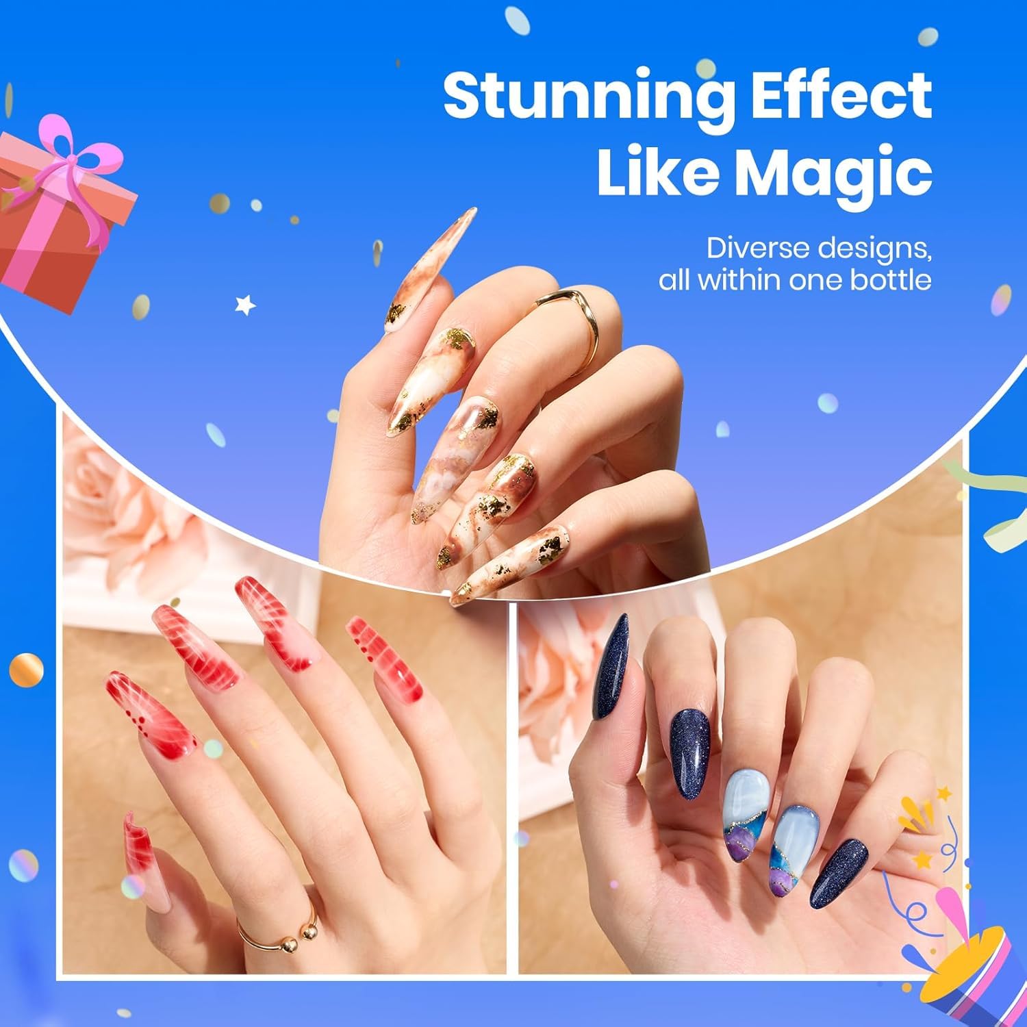 Beetles Blooming Gel acuarela floral: look suave y artístico.