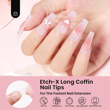 Beetles bordes delgados uñas coffin: aspecto natural con menos limado.