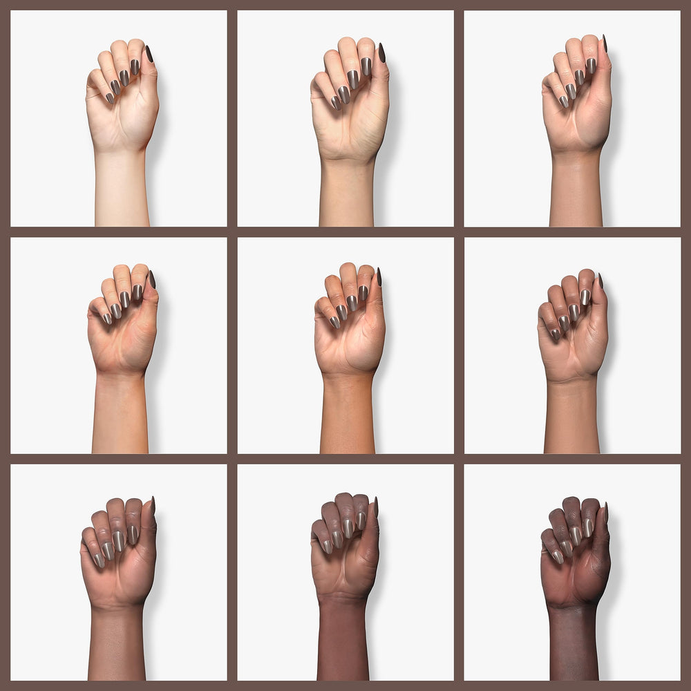 Beetles Brown Gel Nail Polish: acabado brillo suave para uñas elegantes.