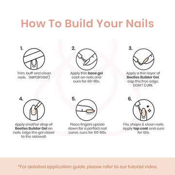 Beetles Builder Gel Amber Embrace finished nails ready for daily wear.