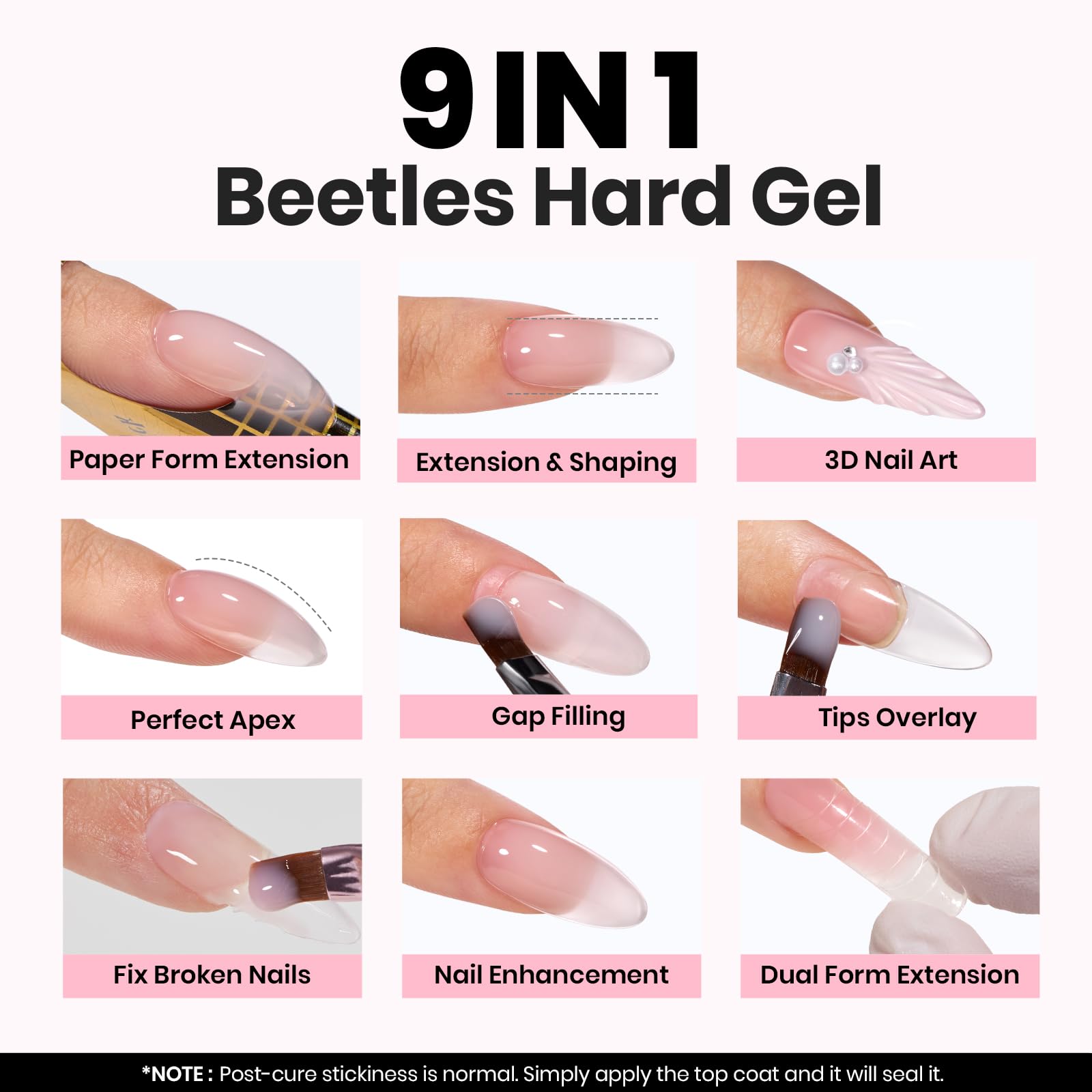 Beetles Builder Gel Brocha Doble Punta: aplicación precisa.