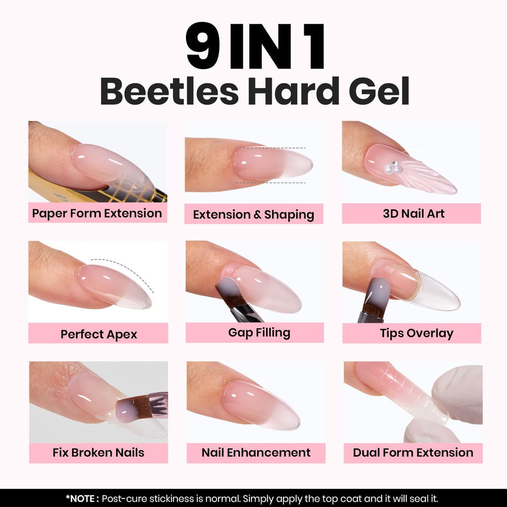 Beetles Builder Gel Brocha Doble Punta: aplicación precisa.