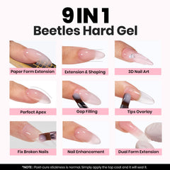 Beetles Builder Gel Brocha Doble Punta: aplicación precisa.