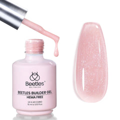 Beetles Builder Gel Rosa, aplicación precisa para un acabado suave.