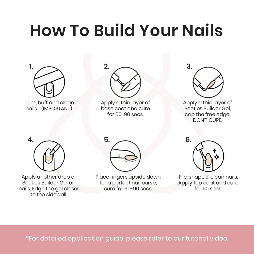 Beetles Builder Gel, tacto ligero y acabado natural para uñas resistentes