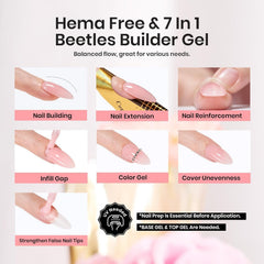 Textura ligera de Beetles Builder Gel para técnica suave