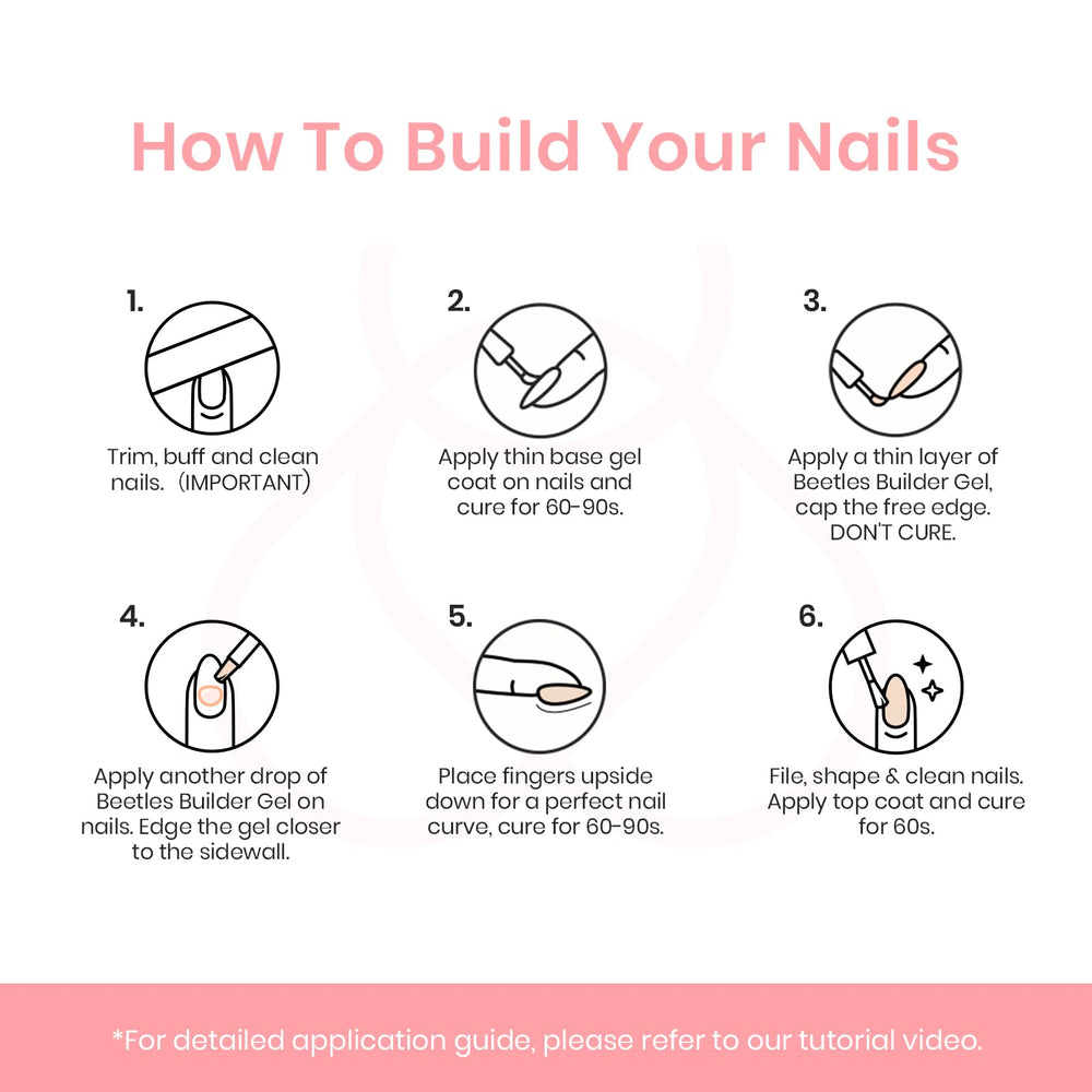 Beetles Builder Gel para hacer uñas en casa con facilidad.