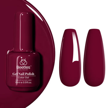 Beetles Burgundy Red Gel Polish regalo ideal para amantes del arte en uñas