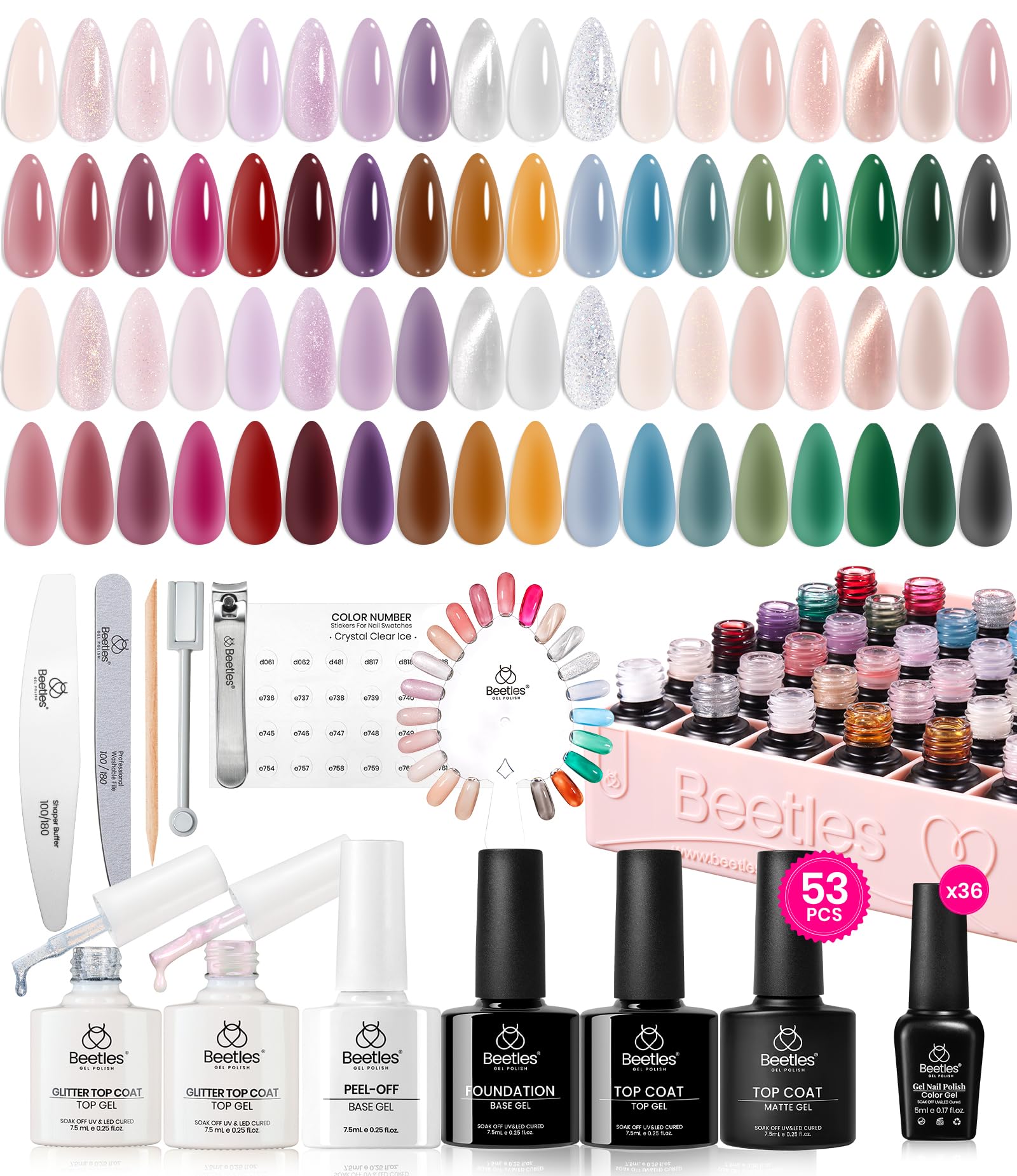 Beetles Pink Storage Box: caja rosa para ordenar botellas de gel.
