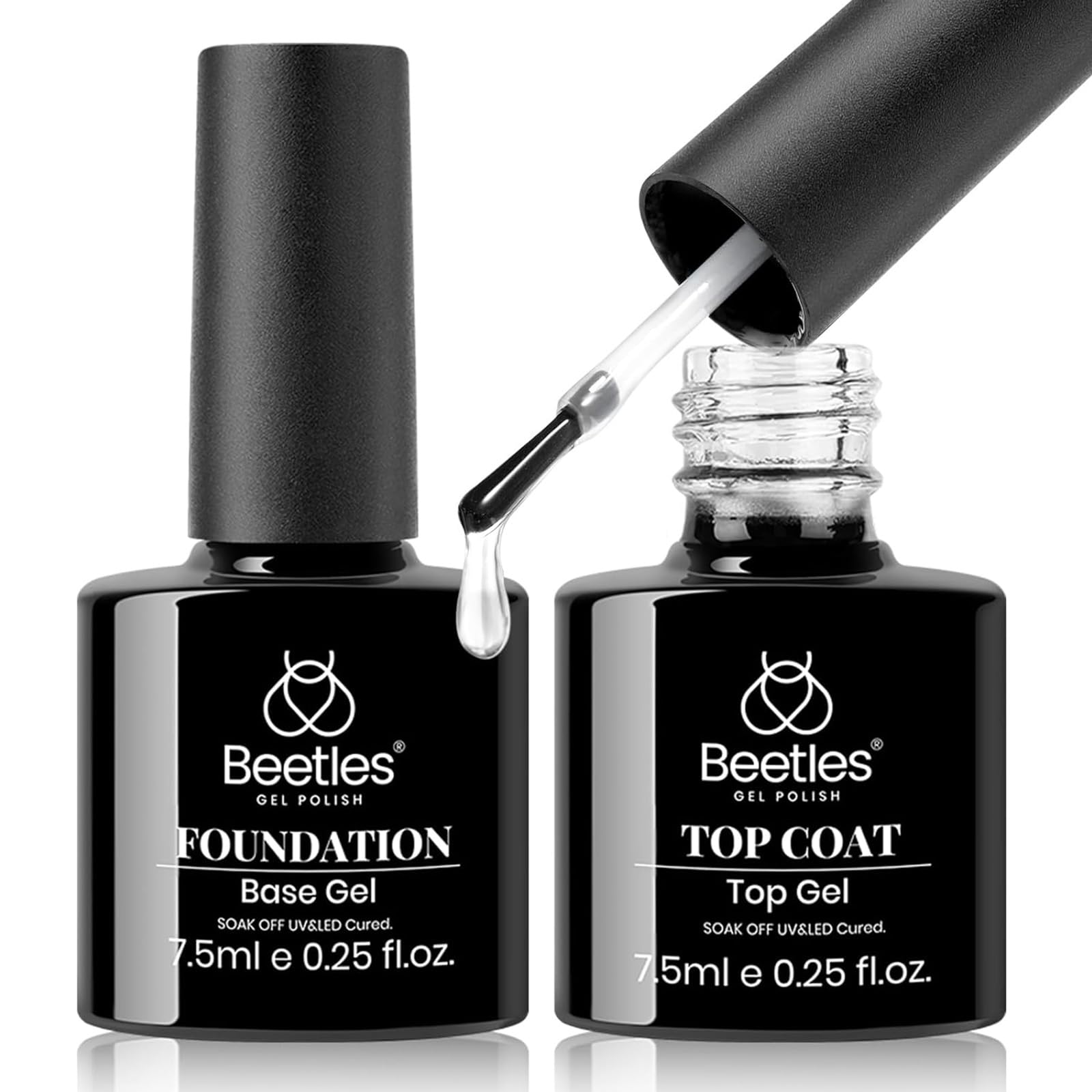 Beetles base gel de 7.5 ml para uñas con adherencia duradera.