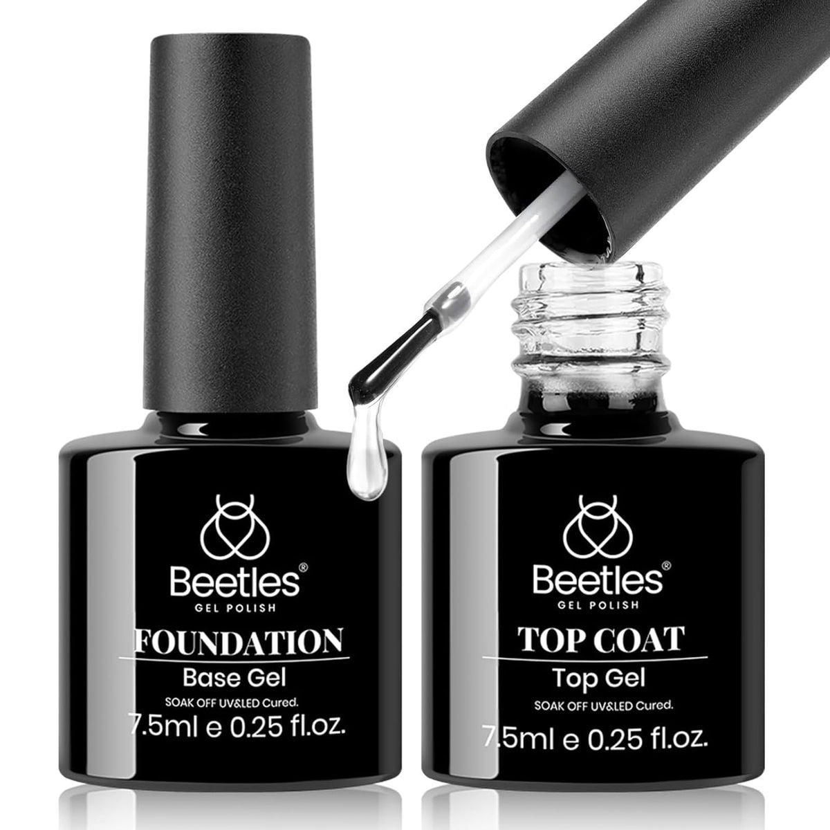 Beetles base gel de 7.5 ml para uñas con adherencia duradera.