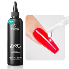 Beetles Capa Superior Extra Brillo 300ml para relleno, brillo duradero.