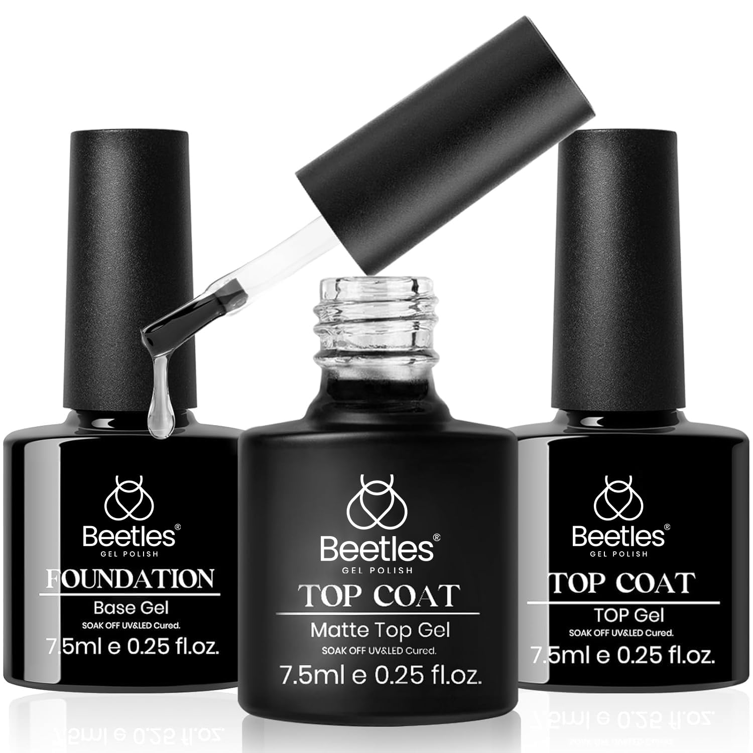 Beetles capa superior mate, acabado suave y elegante.