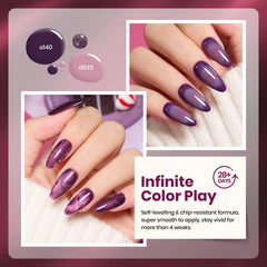 Beetles Cat Eye gel polish demonstrating magnetic glitter effect.