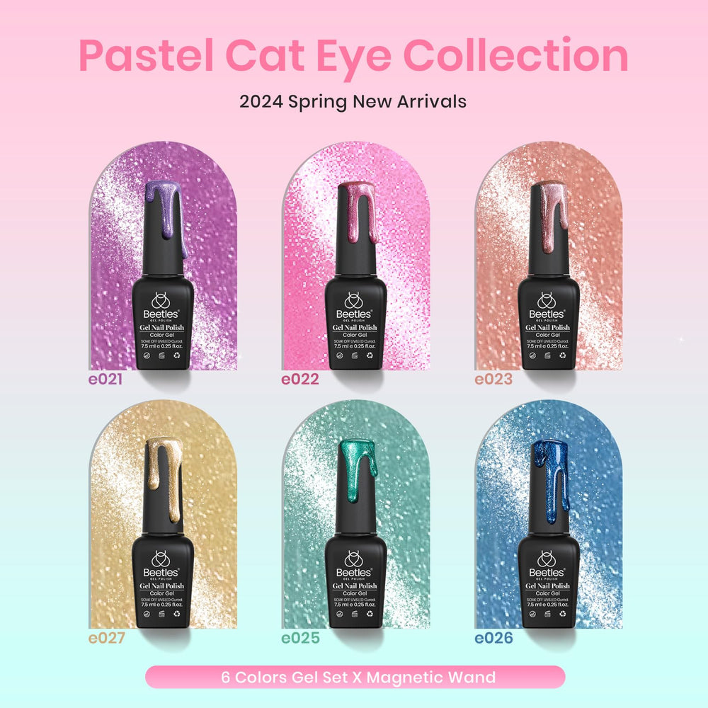 Beetles esmalte gel ojo de gato con imán para efectos distintivos.