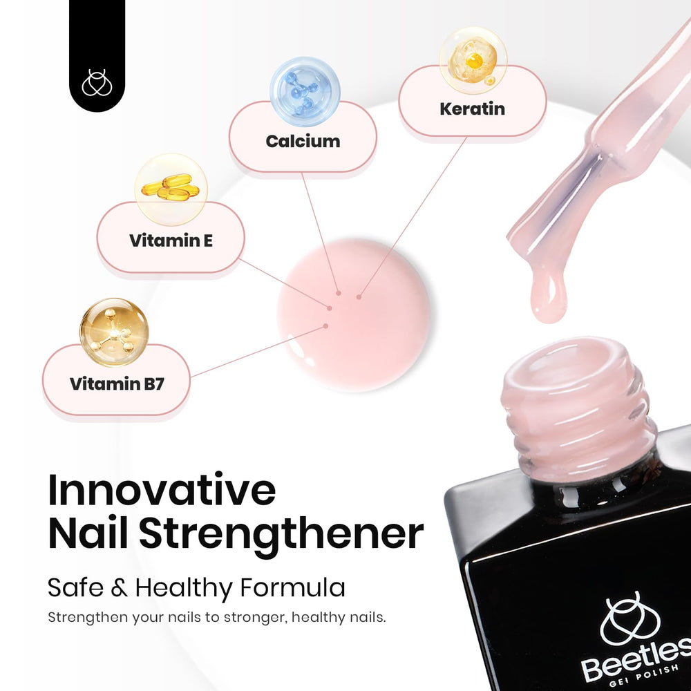Beetles color base nude gel tono natural manicura elegante y duradera
