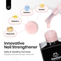 Beetles color base nude gel tono natural manicura elegante y duradera