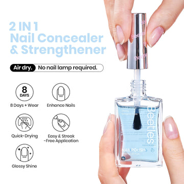 Beetles Corrector de Uñas Azul Océano, cobertura rápida para imperfecciones visibles.
