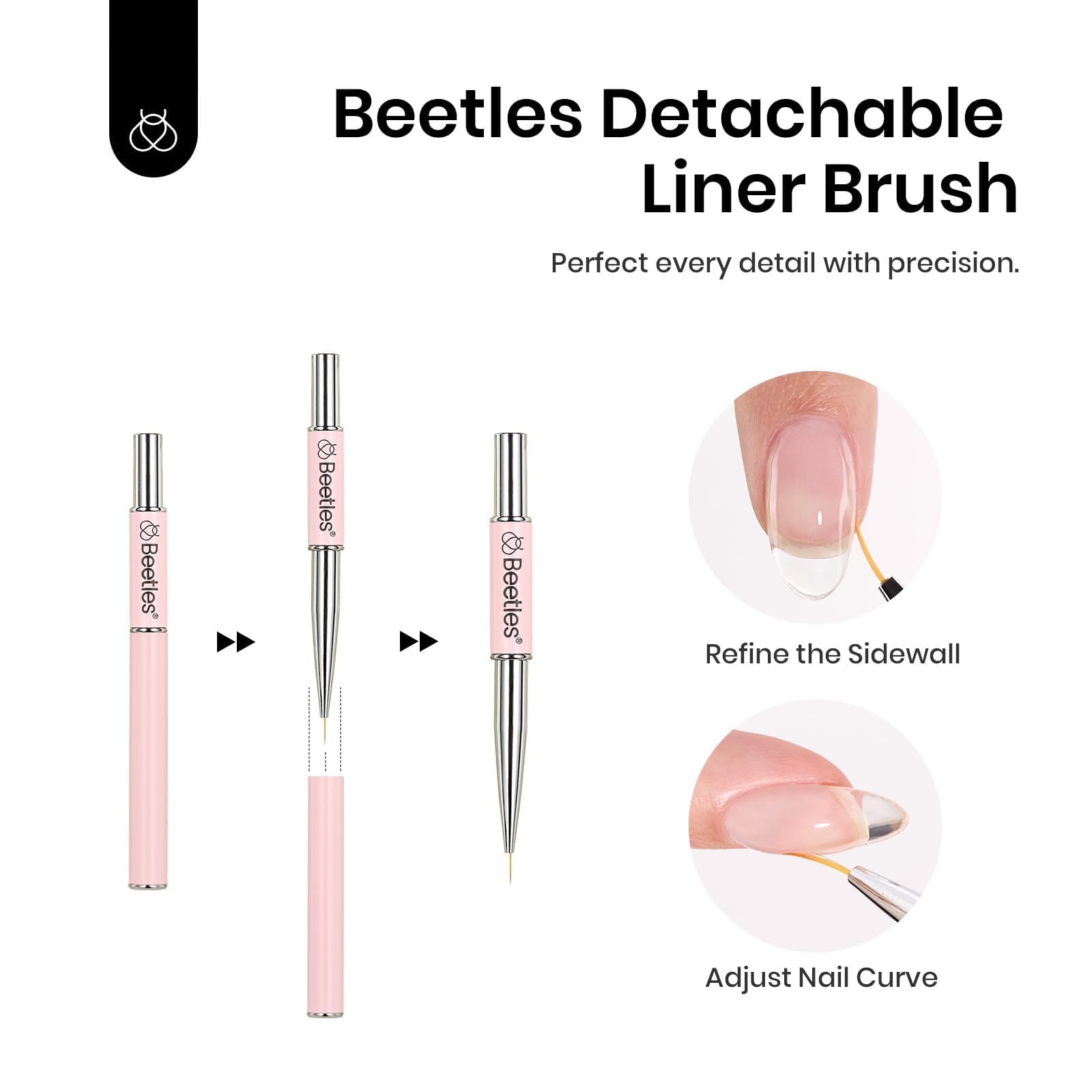 Beetles curado con luz UV para uñas brillantes