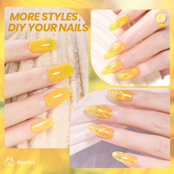 Beetles Esmalte Gel, curado con UV en 60-120 segundos.