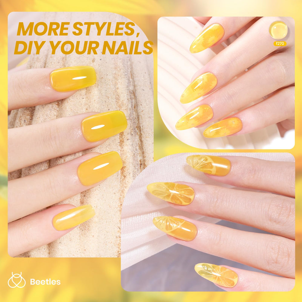 Beetles Esmalte Gel, curado con UV en 60-120 segundos.