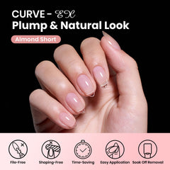 Beetles Curve-EX Almendra Corta: 16 tallas prenumeradas para ajuste cómodo y seguro.