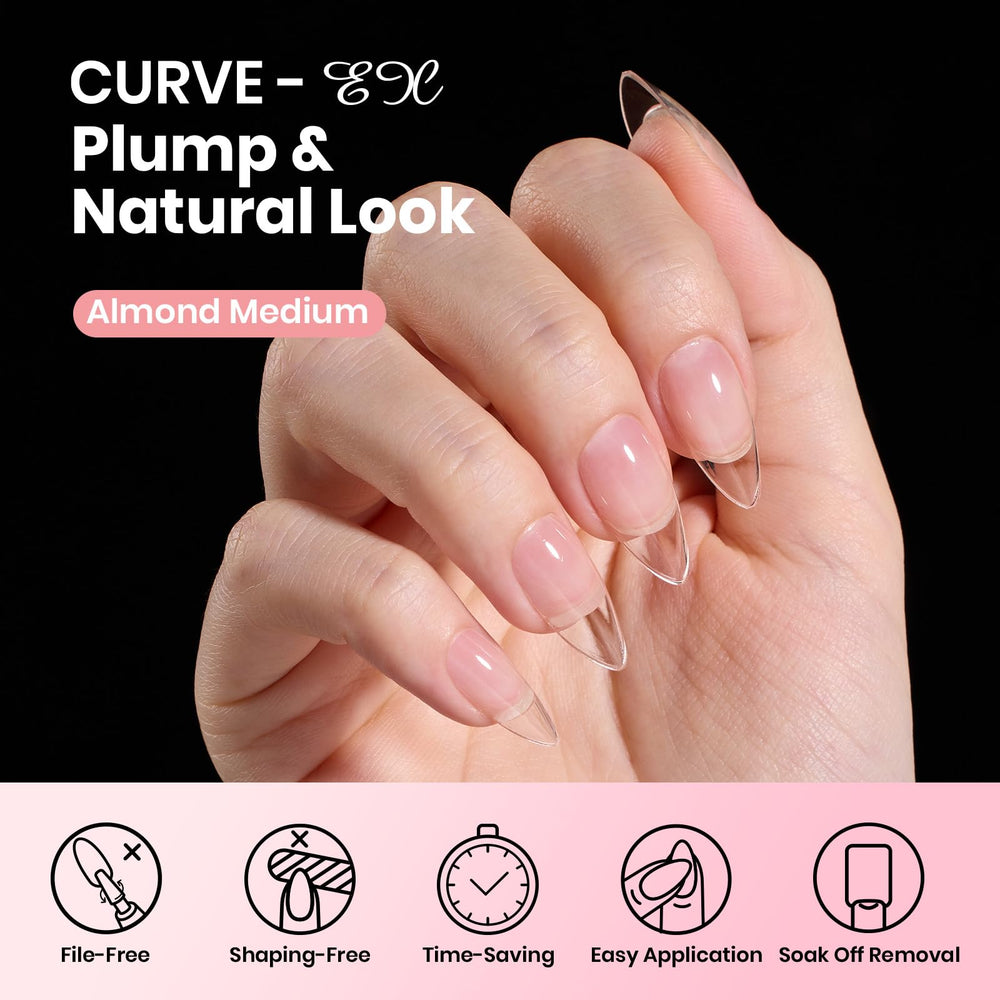 Beetles Curve-EX uñas pre-etchadas curvadas para adherencia