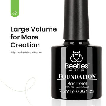 Beetles Arte en uñas con gel de construcción para diseños personalizados.