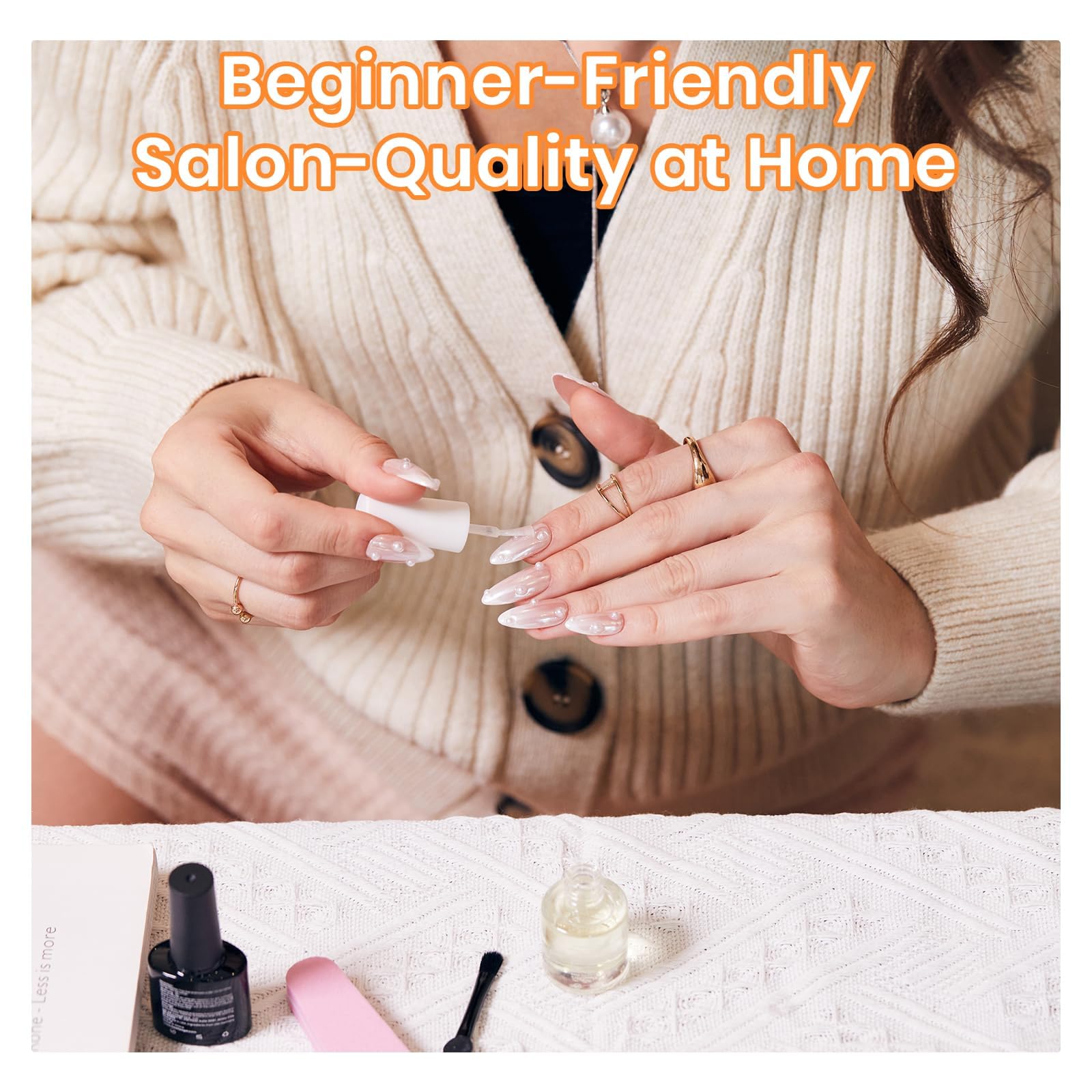 Beetles Adhesión de 28 días para extensiones de uñas duraderas.