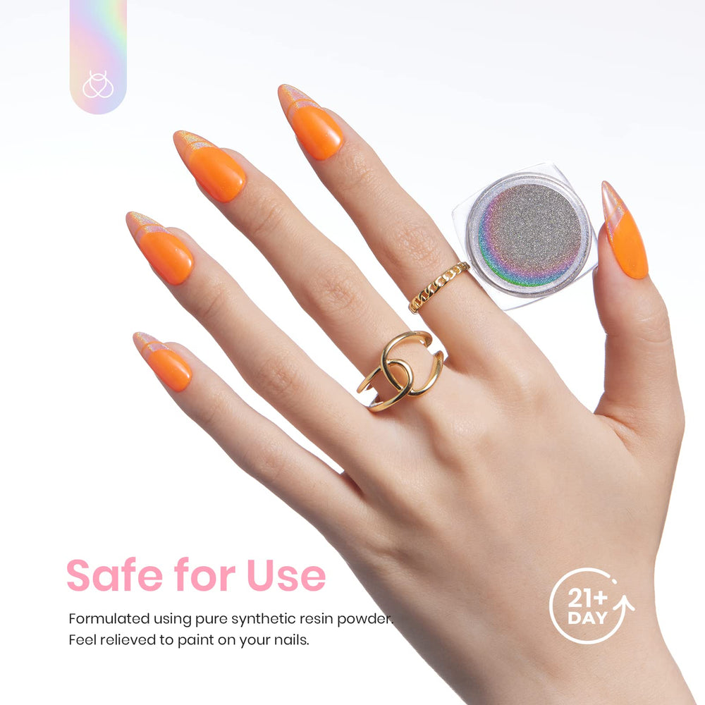 Beetles polvo efecto personalizado uñas, permite experimentar con acabados unicos.