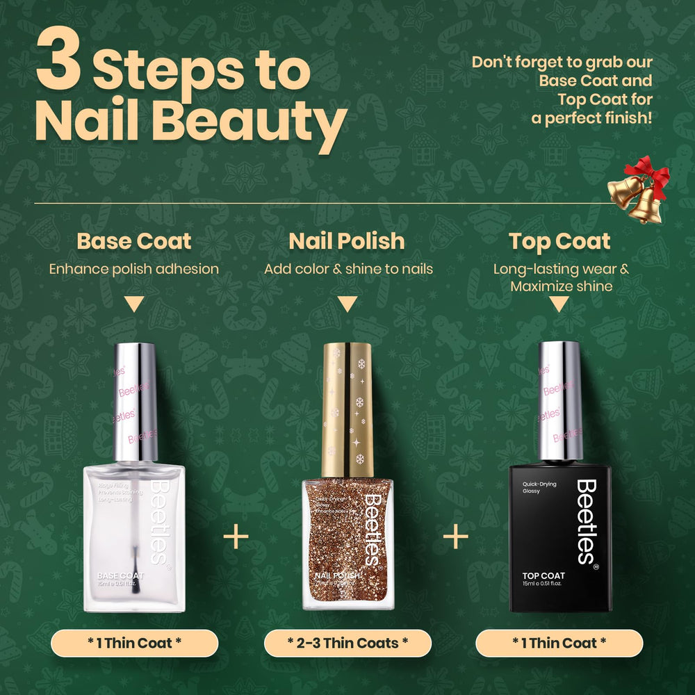 Beetles Esmalte Acabado Alto Brillo: resultado sedoso para uñas elegantes.