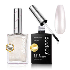 Beetles Esmalte Blanco Perlado, brillo duradero para uñas.