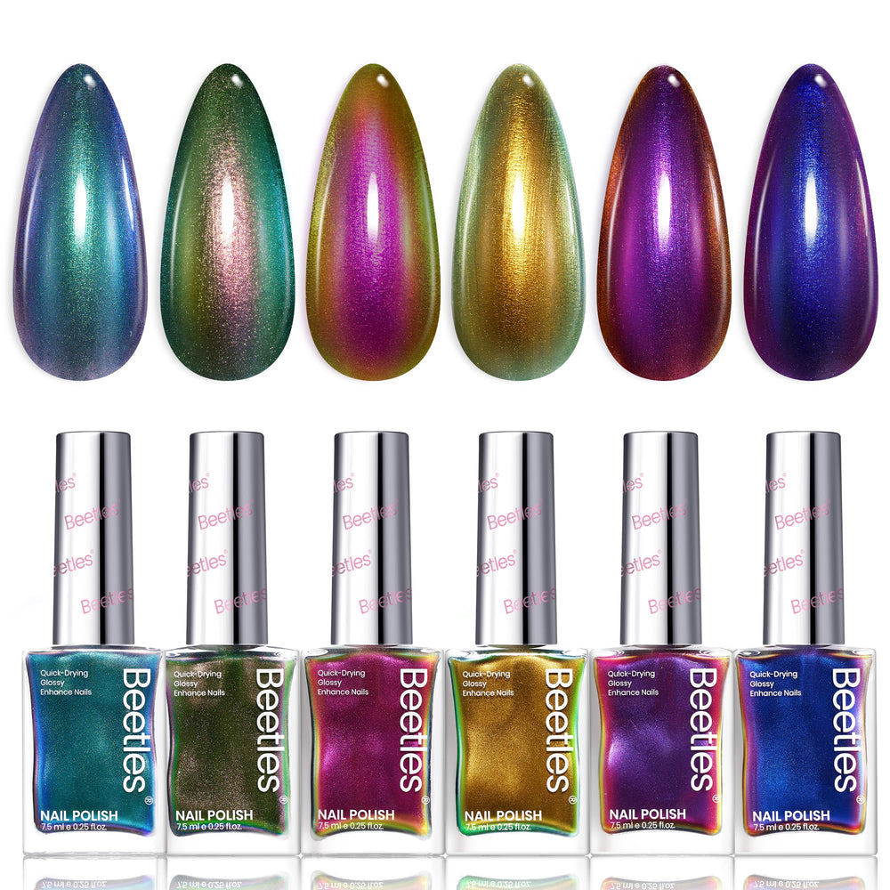 Beetles Gel Polish cromo camaleon Ember, acabado brillante y duradero