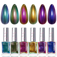 Beetles Gel Polish cromo camaleon Ember, acabado brillante y duradero