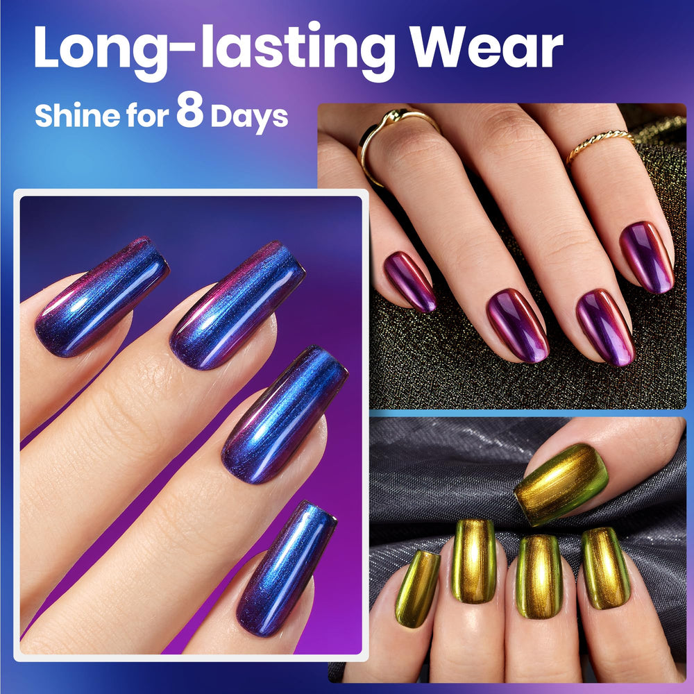 Beetles Gel Polish cromo camaleon Ember, pigmentación intensa y duradera